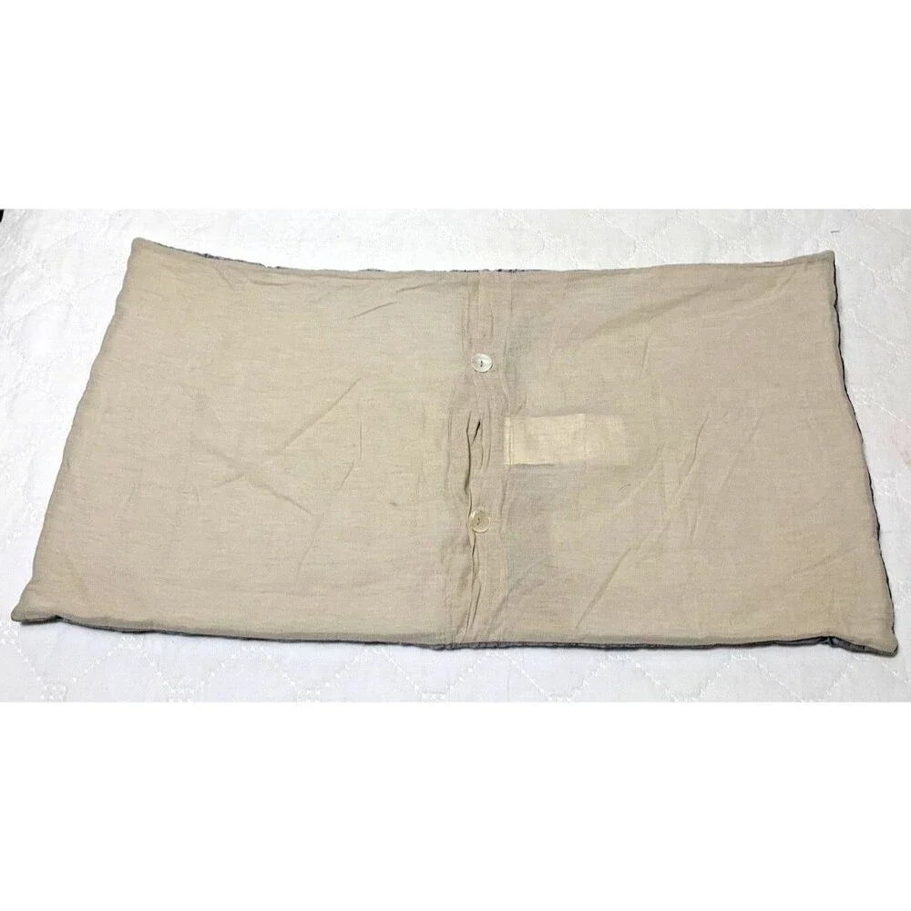 Portico Quilted Euro Sham Slate Gray Silk Blend 26